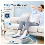 MERACH Vibration Plate Exercise Machine, Whole Body Workout Equipment for Women, Bluetooth and Silicone Pedal, Vibration Plate for Lymphatic Drainage, Vibrate Fitness Platform for Weight Loss, Retail 