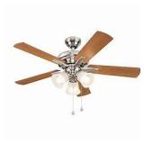 Harbor Breeze Lansing 42" Brushed Nickel Indoor Ceiling Fan with Light (5-Blade)