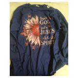 Blessed By God - Loved By Jesus Pink Sunflower Long Sleeve T-Shirt