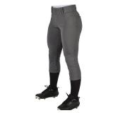 CHAMPRO Girls Tournament Traditional Low-Rise Softball Pants, Graphite, Large