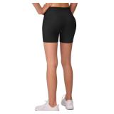 AENLLEY Girl Yoga Shorts for Workout Athletics with Pockets - Kid Bike Shorts (4 Packs)