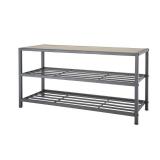 Trinity Slate Grey 3-tier 36-inch Shoe Bench