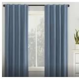 Sun Zero Blackout Curtains in Curtains - Blue 92"x40"