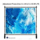 EMART 8 x 8ft (W x H) Adjustable Photo Backdrop Banner Stand with Telescopic Tubes, Suitable for Trade Shows, Professional Photography Booths, and Step and Repeat Background Displays - Retail: $86.99