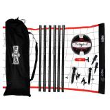 Hall of Games 32-ft Outdoor Volleyball Net and Carrying Bag Set with Adjustable Steel Poles and Official Size Volleyball Perfect for Parties