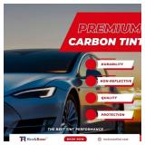 RockRose Charcoal 2PLY Premium Carbon 20% VLT Car Tint 40 in x 100FT Professional Window Tint Heat, UV, and IRR Block Tint for Cars or Building Adhesive Film Easy Shrink, Plotter Friendly - Retail: $9