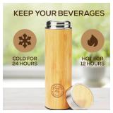 Premium Bamboo Tea Bottle - Tea Infuser/17oz Tumbler