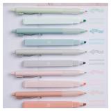 Pastel Highlighters & Gel Pens, No Bleed, 10 Pack