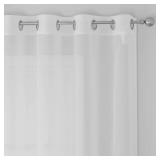 KEQIAOSUOCAI Sheer Curtains, 54x95 In, White, 1 Pair