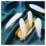 Ballinger White Goose Feathers 120Pcs 6-8 Inch for Crafts