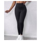 CHICME Fleece Lined Yoga Pants Thermal Tummy Control