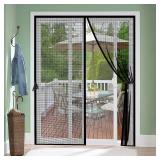 Fiberglass Magnetic Screen Door Fit Door Size 60 x 80 in- Heavy Duty Fiberglass Screen Door Mesh for Interior Door, Patio and Sliding Doors - Door Screen Magnetic Closure Let Fresh Air in