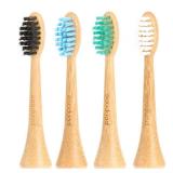 PONPACE Bamboo Electric Toothbrush Replacement Heads Compatible with Philips Sonicare, with Soft Plant-Based Bristle (Waved Soft Bristle)