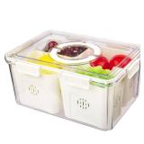 Large Airtight Fruit Storage Containers for Fridge with Lids & Handle, BPA-Free Food Storage Container, Kitchen Organizers and Storage, Organization and Storage, Refrigerator Oorganizers and Storage