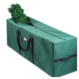 9 ft Christmas Tree Storage Bag - Waterproof, Heavy-Duty 600D Oxford Christmas Tree Bag - Reinforced Handles, Dual Zipper, Label & Side Pocket - Protection From Dust, Water - Green, 50x15x20 - Sagler