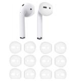 JNSA [Fit in Case] Airpods Covers AirPods Ear Tips Ear Gels, 6 Pairs Ultra-Thin Anti-Slip Earbud Silicone Cover Compatible with AirPods 2 and AirPods 1 and EarPods Not for airpod3 /pro,White