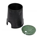 3 New NDS 6” Round Valve Box and Cover, Black Box, Green ICV Cover