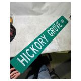 Hickory Grove RD Sign 36”x6”, Reflective Green