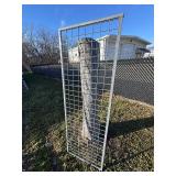 66”x22.5” Framed Wire Mesh Panel, Grey