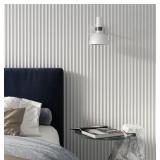 New Andor-Willow Paintable Decorative Modern Fluted Wall Panel Piece 94.5”x12”, White