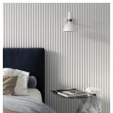 New Andor-Willow Paintable Decorative Modern Fluted Wall Panel Piece 94.5”x12”, White