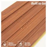 New 2-Pack of Art3d WPC Wood Grain Look Slat Wall Panels, 94 x 6 Inch 3D Wall Accents for Interior Wall Decor, Living Room, Bedroom, Teak