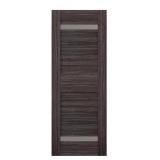 New Belldinni Imma 24 in. x 80 in. No Bore Solid Core 2-Lite Frosted Glass Gray Oak Finished Wood Composite Interior Door Slab *Retail $360*