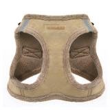 Voyager Step-In Plush Dog Harness  Soft Plush, Step In Vest Harness for Small and Medium Dogs by Best Pet Supplies - Harness (Latte Suede), S (Chest: 14.5 - 16")