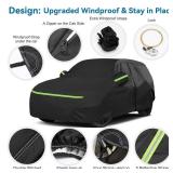 Full Car Covers for 2014-2024 Mini Cooper/Cooper S/Hardtop/Clubman/Countryman 4 Door, Car Cover Waterproof Heavy Duty All-Weather Protection with Door Zipper & Storage Bag