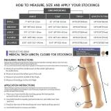 Truform 20-30 Mmhg Compression Stockings for Men & Women, Thigh High Length, Dot Top, Closed Toe, Beige, Medium