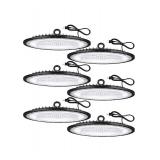 6 Pack 200W UFO Led High Bay Light Fixture,120VAC,30800LM,5000K Daylight Commercial Shop Bay Lighting,[850W MH/HPS Equiv.] US Plug Area Lighting for Garage/Warehouse/Barn/Gym/Factory/Workshop