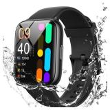 Parsonver Smart Watch, 5ATM Waterproof Watch for Swimming, Fitness Activity Tracker with 100+ Sport Modes, Heart Rate/Sleep/SpO2/Steps Monitor, 1.8" HD Screen Fitness Watch for Android & iPhone, Black