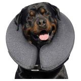 MIDOG Dog Cone Collar, Inflatable Dog Neck Donut Collar Alternative After Surgery, Soft Protective Recovery Cone for Small Medium Large Dogs and Cats Puppies - Alternative E Collar (Gray, XL)