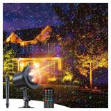 Minetom Outdoor Christmas Laser Lights with Remote, Moving RGB Christmas Projector Lights Waterproof 3 Colors Motion Firefly Decorative Star Light Show for Xmas House Indoor Party Decoration Show