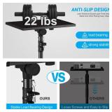 DECOSIS Projector Stand Tripod from 23 to 46, Laptop Tripod Stand Height Adjustable with Gooseneck Phone Holder, Laptop Floor Stand for Office, Home, Stage, Studio, DJ Racks Holder Mount