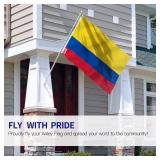 Anley Fly Breeze 3x5 Foot Colombia Flag   Vivid Color and Fade proof   Canvas Header and Double Stitched   Colombian National Flags Polyester with Brass Grommets 3 X 5 Ft