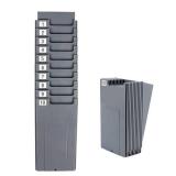 Spessn Time Cards Rack, Expand Time Card Holder with 10 Slots Plastic Wall Mount Time Cards Holder Racks with Screw for Office,Factory to Record Attendance Time Indoor,Outdoor