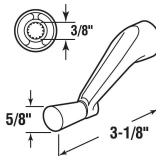 Prime Line H 3966 Spline Socket Crank Handle, Stone, Smooth 360 Degree Operation (Single Pack)