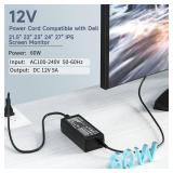 12V AC Power Cord Charger for Dell Monitor 27 24 23 22 21.5 Screen S2316H S2316M S2318HN S2318NC S2340L S2340LC 2240TB S2340M S2340MC S2440L S2240LC S2740L S2740LB Monitor Power Supply Cord