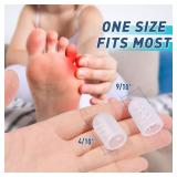 Promifun Gel Pinky Toe Caps, 16 Packs Toe Protectors, Silicone Breathable Toe Covers Sleeves for Pinky, Blisters, Corns, Hammer Toes, Friction Pain Relief