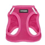 Voyager Step in Air Dog Harness   All Weather Mesh, Reflective, No Pull Harness for Small, Medium Dogs, Cats   Secure with Hook & Loop Fastener, Buckle, Double D Rings   Fuchsia, L