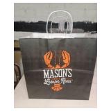 Huge lot of paper bags with handle and logo but many uses as gift bags giveaways storage u name it