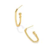 Kendra Scott Traci Cubic Zirconia Hoop Earrings - Gold.