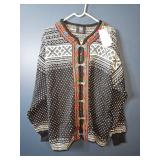 NWT Vintage Nordic Fair Isle Cardigan Sweater