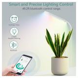 Diivoo Smart Grow Light for Indoor Plants, Full Spectrum Grow Lamp with Stepless Dimming, Bluetooth LED Plant Lights for Home,Grow Lamp for Indoor Plants 360 Spin Gooseneck and Height Adjustable, Auto