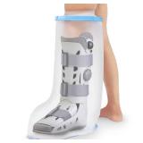 Waterproof Extra Wide Leg Cast Cover for Shower Adults, Extra Large Leg Shower Cover with Non-Slip Bottom, Watertight Foot Protector for Plus Size Adults Surgery Shower Boot