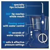 Waterpik Aquarius Water Flosser Professional For Teeth, Gums, Braces, Dental Care, Electric Power With 10 Settings, 7 Tips For Multiple Users And Needs, ADA Accepted, Blue WP-663, Packaging May Vary