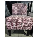 Modern Greek Key Pattern Accent Chair