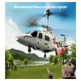 SYMA Remote Control Helicopter - S53H Rescue RC Helicopters with Upgraded Protection System, Lifelike Simulation, Easy to Fly, Educational Toy & Gift for Boys Girls Beginners