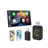 Mini Android Auto Wireless Adapter and Wireless CarPlay Adapter-USB CarPlay Wireless Stick Convert Wired to Wireless CarPlay Dongle Fast Stable Connection Wireless Android Auto Adapter No Delay-CR5